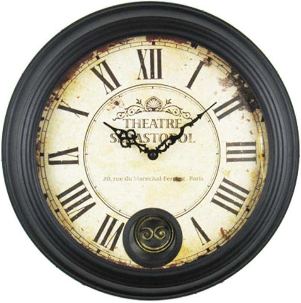 Outdoor Garden Wall Clock, Vintage Iron Art Garden Clocks Decoration Outdoor Wall Clock
