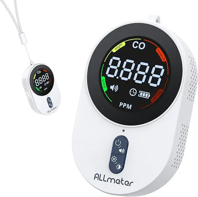 Imagen relacionada con Allmeter Detector de Monóxido de Carbono Portátil Recargable con Alarma Audible Ajustable para Camping Caravanas