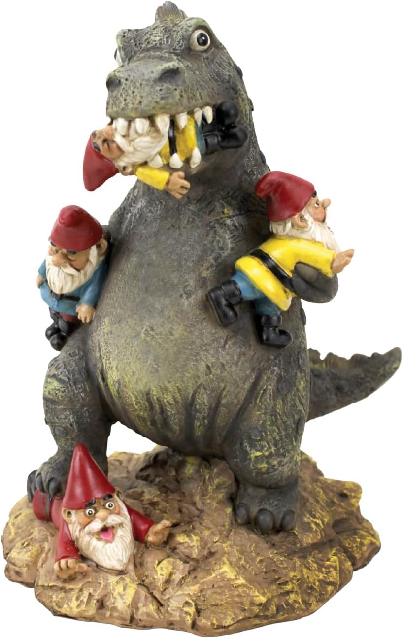 Godzilla Garden Gnome Statue, Outdoor Lawn & Yard Monster Figurine Sculpture Decorations, Funny Housewarming Gag Gift