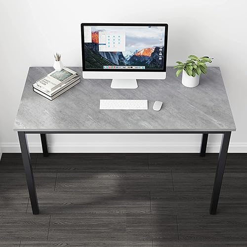 Miniatura 236 de DlandHome Escritorio pequeño para computadora de 31.5 pulgadas, mesa de escritura para espacios pequeños, mesa de estudio, escritorio para Nogal