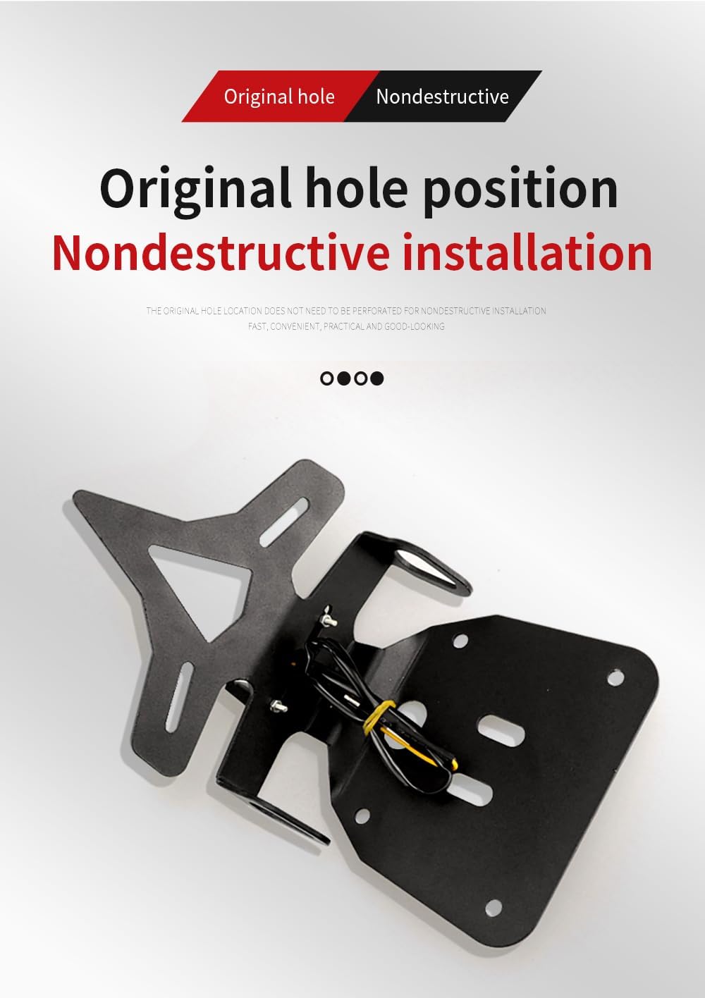 Motorcycle License Plate Bracket Compatible with YZF-R3 R25 2015-2022 License Plate Holder Fender Eliminator Tail Tidy