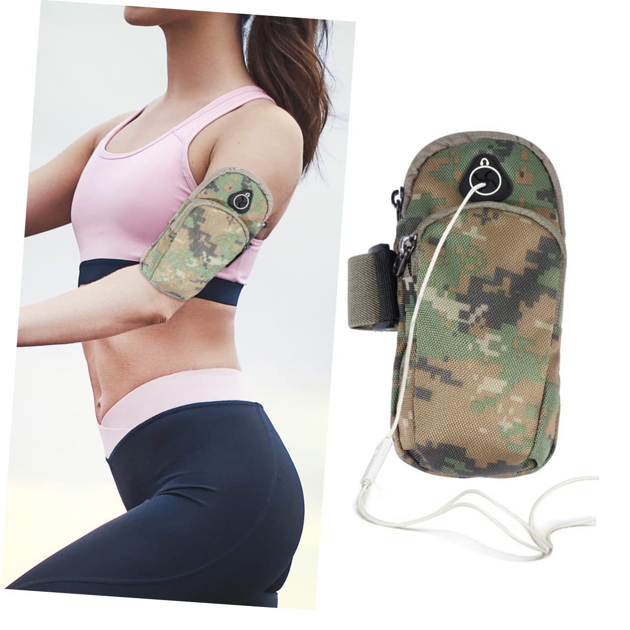 HOODANCOS Running Phone Arm Bag Phone Pouch Sports Armband Bag for Women Men Compact Storage Random Style