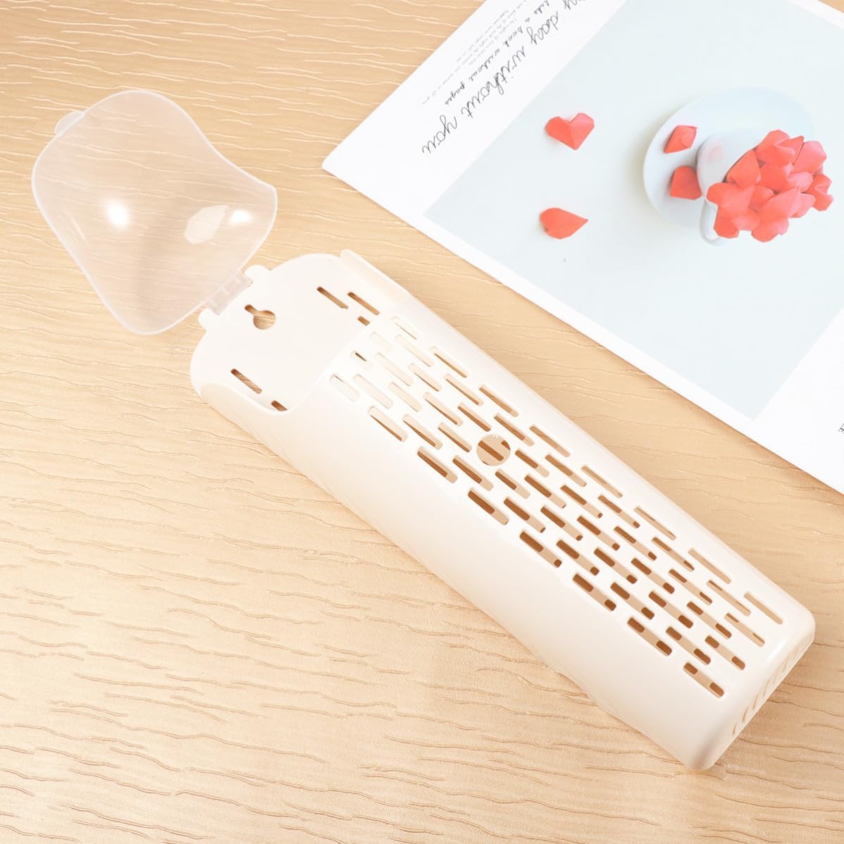 Toddmomy Chopsticks Holder with Cover Plastic Utensil Drainer Wall Mounted