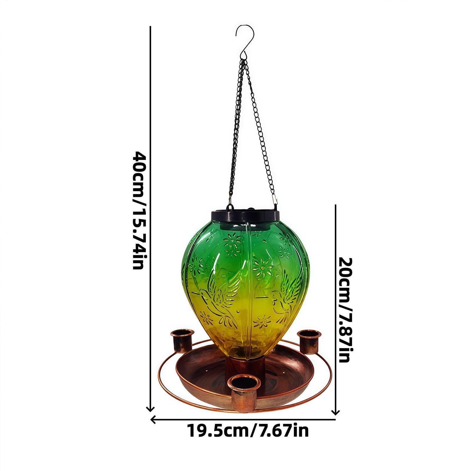 Solar Heißluftballon Vogelfutterhaus Hängende Futterstation mit Licht
