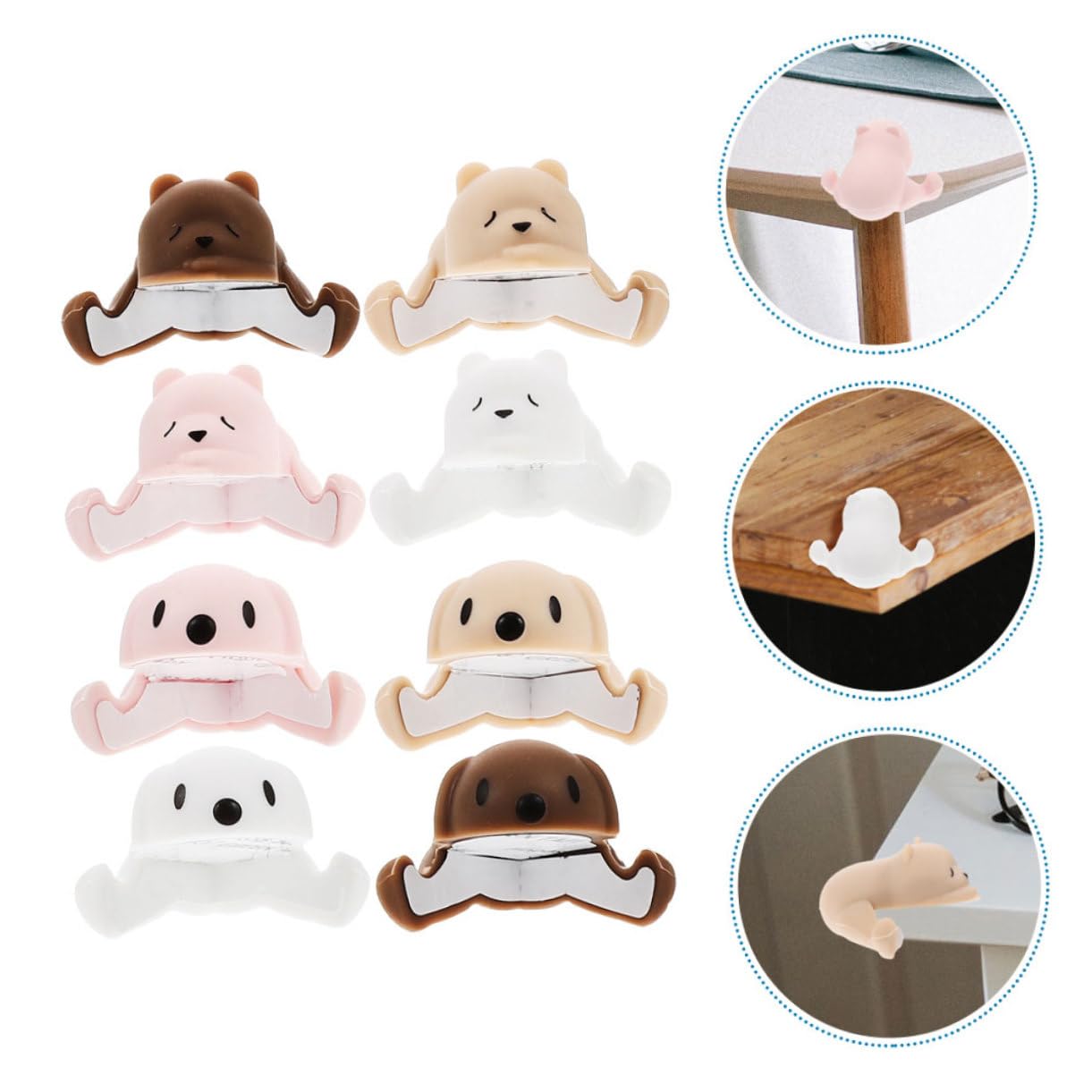 VICASKY Juego de 4 de Esquina de bebé de Silicona para Muebles, protección Infantil, diseño de Dibujos Animados, fácil de Cubrir para el hogar, 8 Unidades x 4