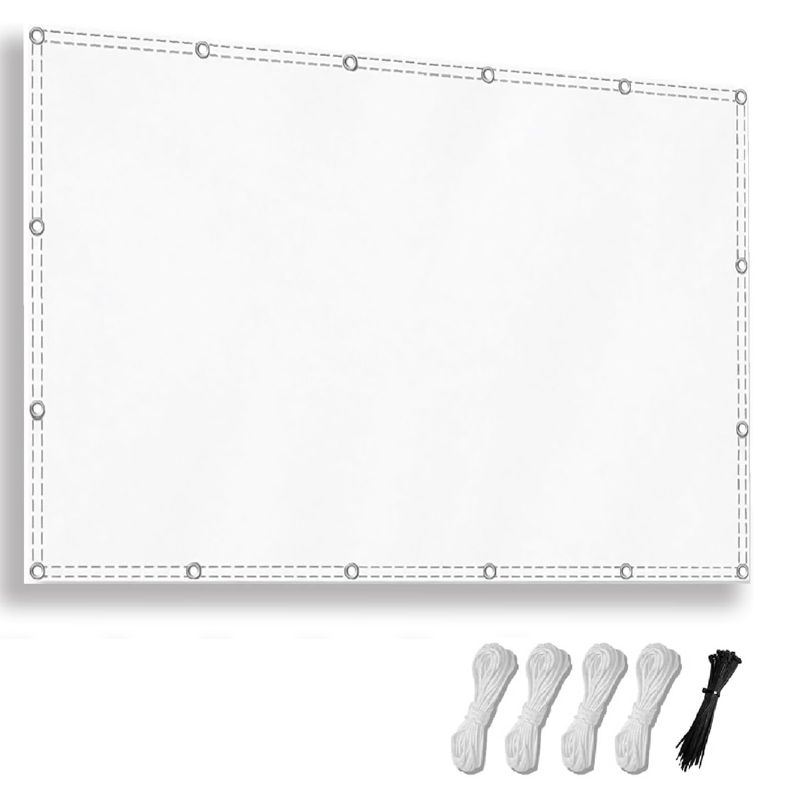 Sun Shade Sail 1.6x4.2m Waterproof 95% UV Block Heavy-Duty Oxford Fabric Garden Sunscreen Awning Canopy, Rectangle Shade Sails with Free Rope for Outdoor, Patio, Deck, Porch, White — image 1