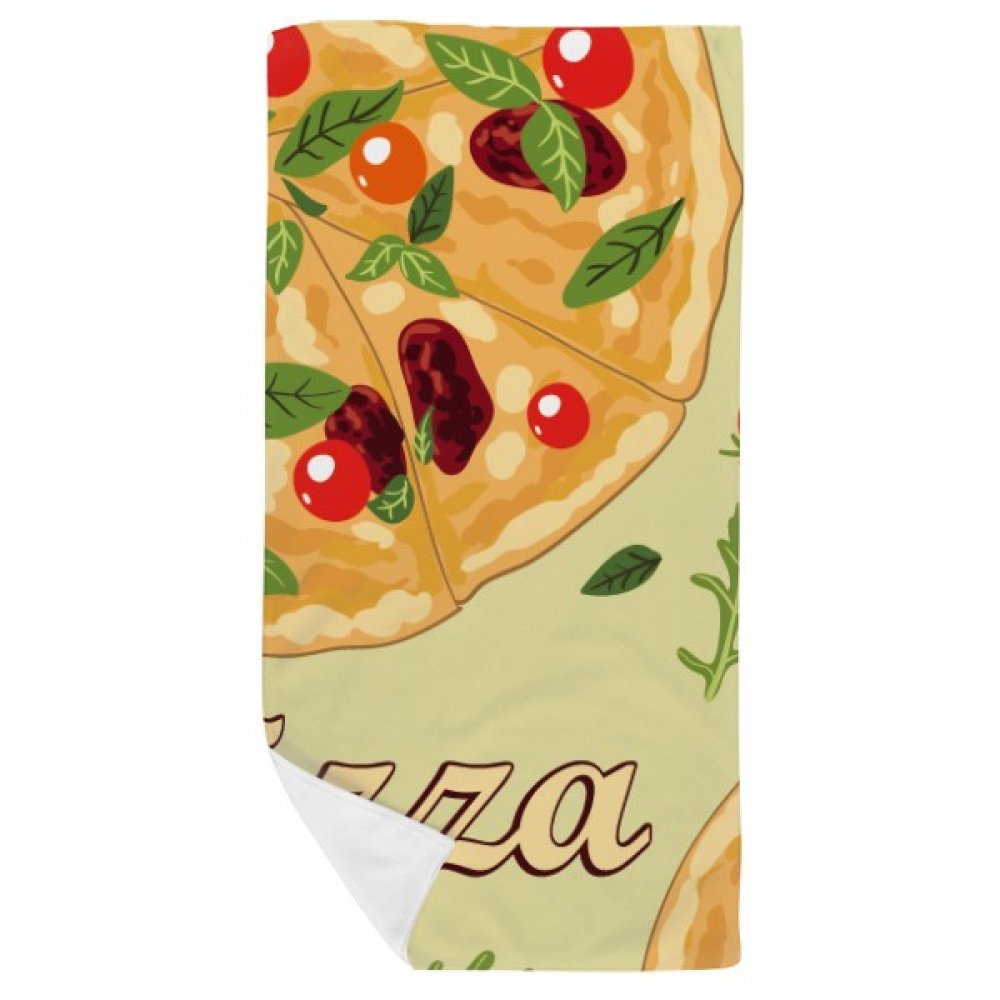 Gant de toilette Pizza Italie résout le manque de place avec ses 35x70 cm doux