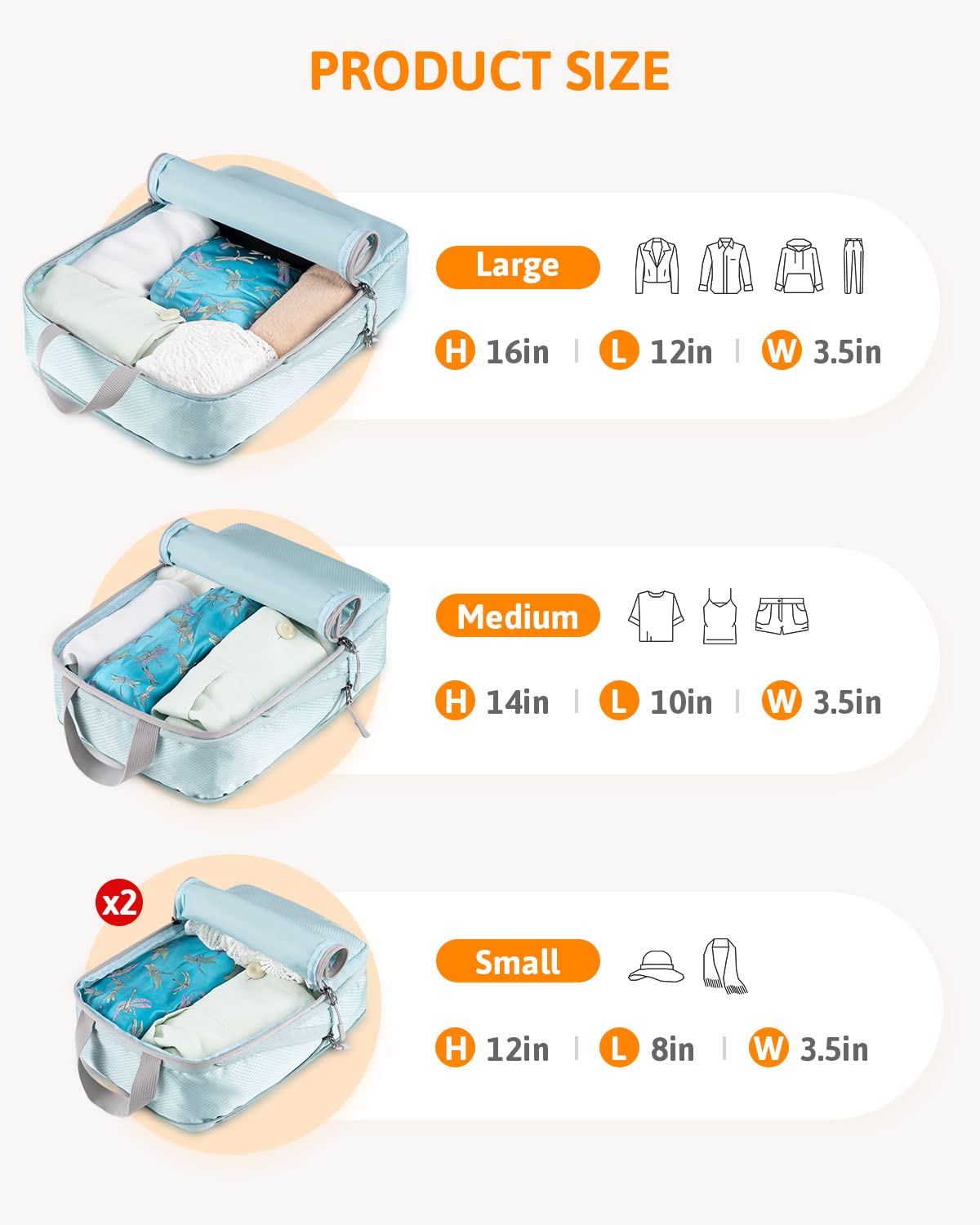 Meowoo Lot De 4 Sacs De Compression Pour Valise – Organisateurs Voyage Ultra Efficaces, Packing Cubes Compressible, Gain De Place Maximisé, Noir Mat Élégant