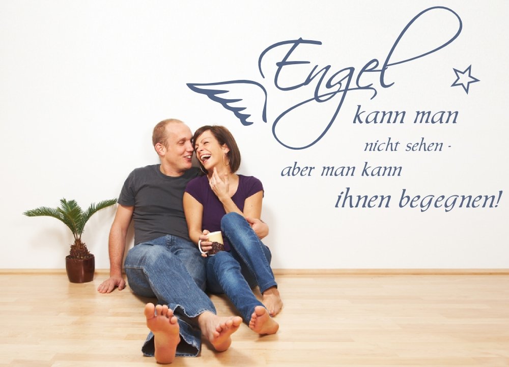 Angelfreunde Wandtattoo Aus Vinyl – 32x57 Cm Roter Aufkleber Für Wohnzimmer, Kinderzimmer
