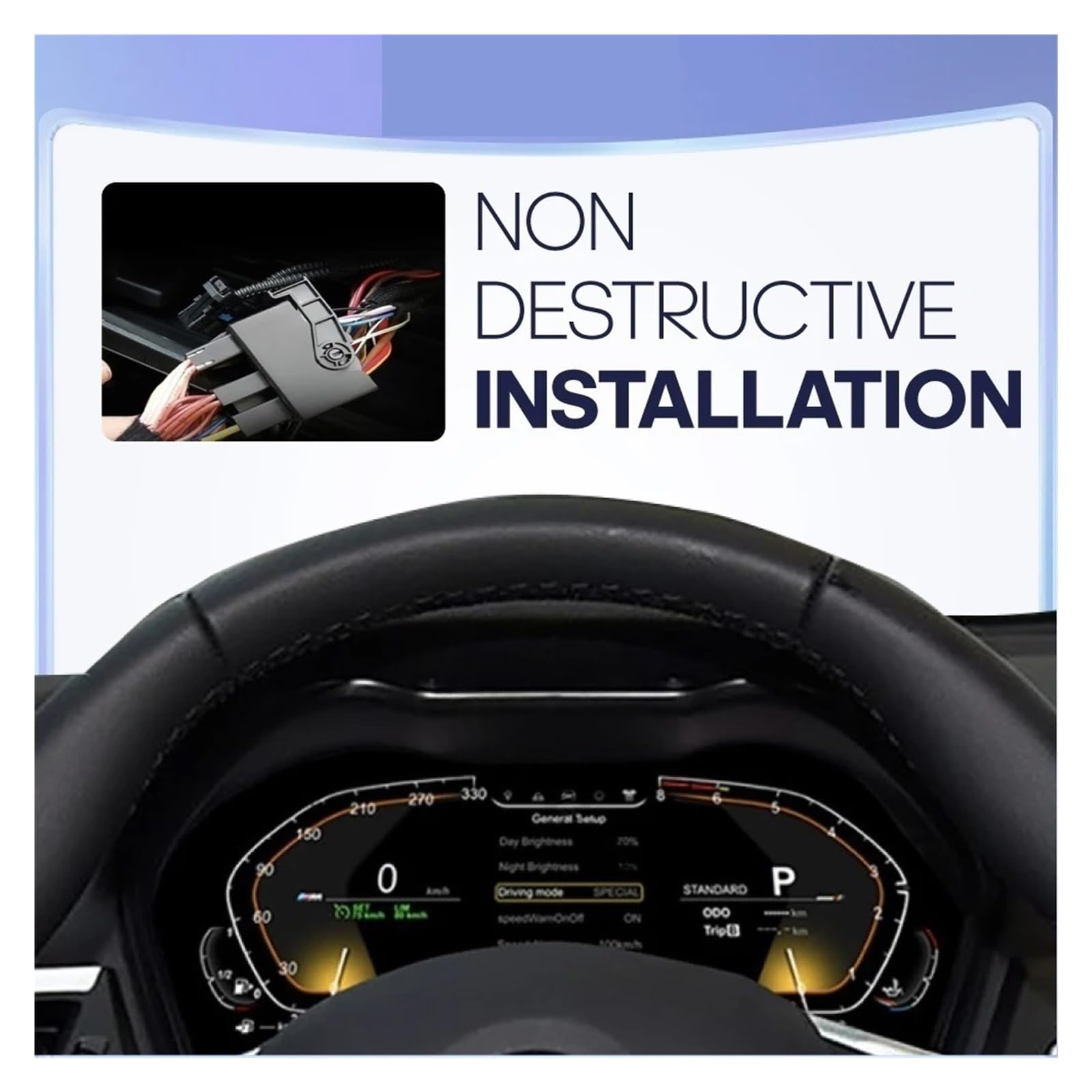 Compatible con BMW 1 Serie 2 X1 X2 F20/F52/F22/F45/F48/F49/F39 2013-2024 Tablero LCD de grupo digital Instrumento virtual de cabina(X1 F48 F49)