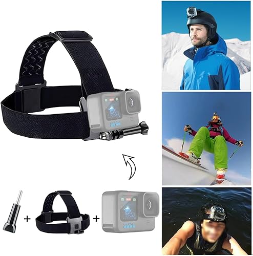 Miniatura 3 de Accesorios de cámara de acción 20 en 1 para GoPro Hero 13 12 11 10 9 8 Max 7 6 5 4 Negro GoPro 2018 Sesión Fusión Plata Blanco Insta360 DJI SJCAM