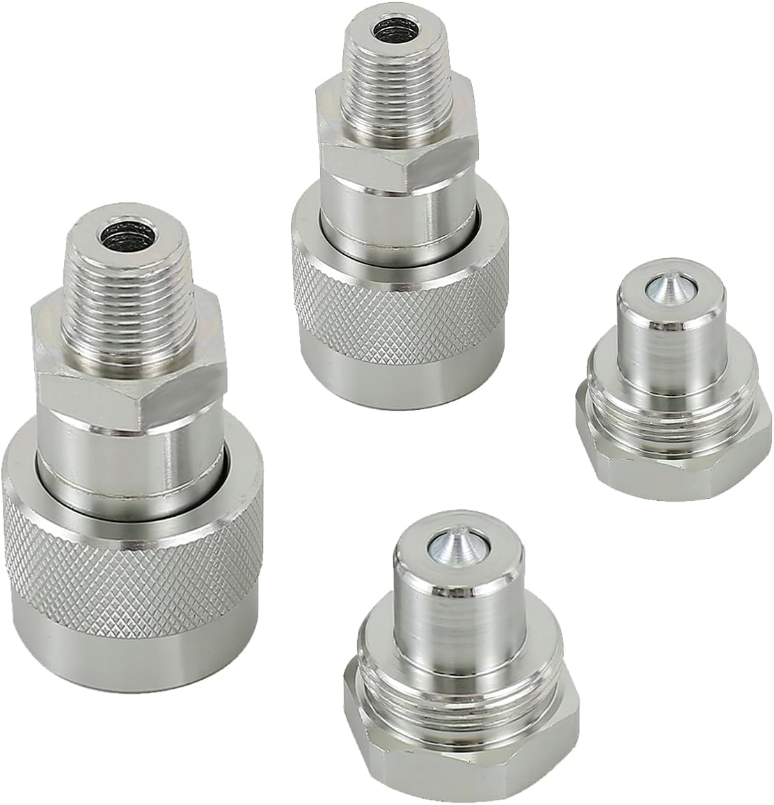 2 Sets 3/8"NPT Hydraulic Quick Connect-Disconnect Coupler 10,000 PSI High Pressure Replaces Enerpac C-604 w/Dust Caps
