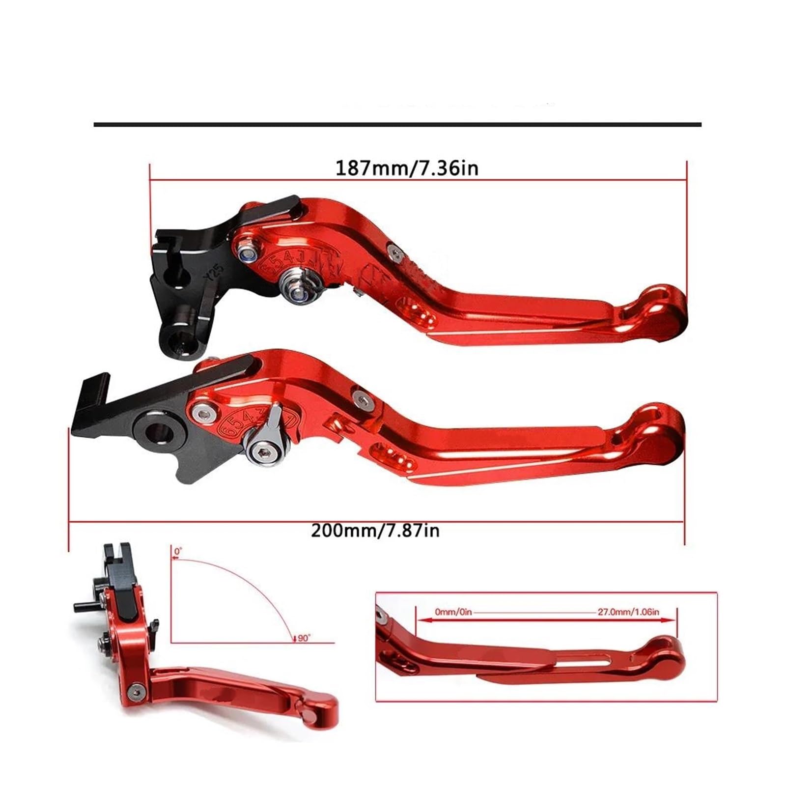 Posatoio Leva Freno Leve Freno Frizione Moto Regolabili Pieghevoli Allungabili In Alluminio CNC Per Suzuki DL1000/V-STROM 2002-2016 Freno(Gold)