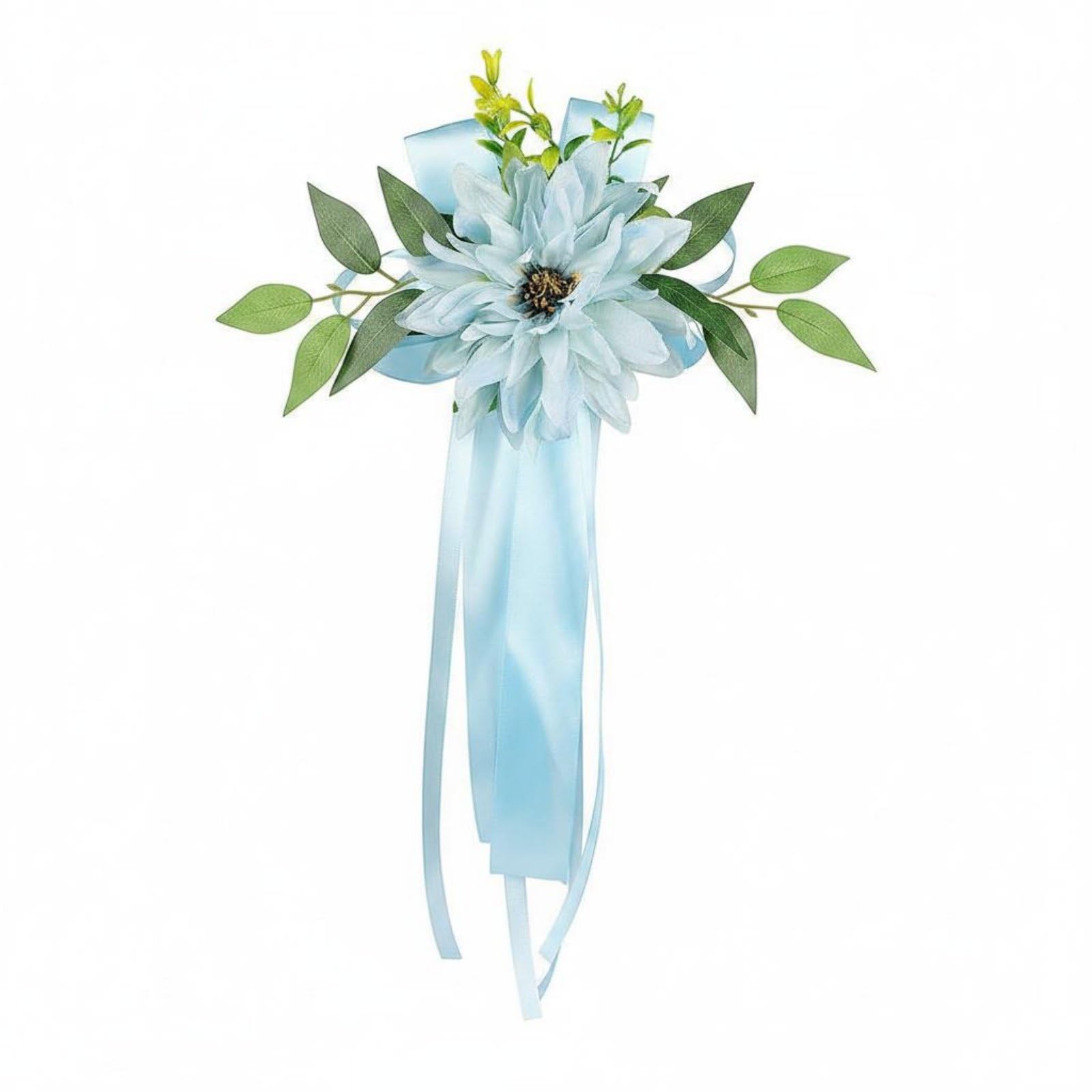 European Design Wedding Car Flower Decoration Ribbon Bows Bridal Car Floral Set Door Handle Flower Reusable for Brides, Blue|Crafts | Home Arts & Crafts | Floral Crafts-image-49