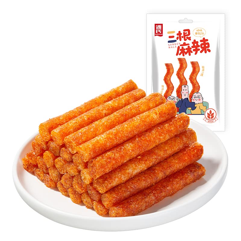 Handmade Spicy Strips, La Tiao, Spicy Strip, Konjac, Spicy Jindao Spicy Strips Vegetarian Hand Pulled Gluten Casual Spicy Snacks Asia,Chinese Snack Sweet Spicy Flavo (1 Bag)