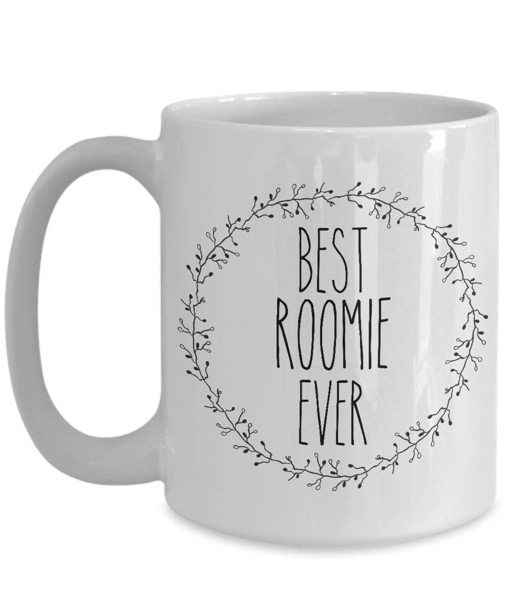 Sweet & Salty Novelty Drinkware, Cute Roommate Gifts for Women, Best Roomie Ever, College Dorm Room Coffee Mugs, Roommate Christmas Gifts Birthday Idea 11oz White