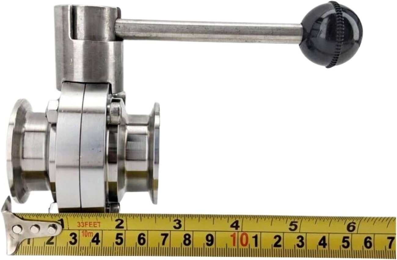 304 Stainless Steel Quick-Connect Butterfly Valve Manual Clamp and Chuck(DN38)