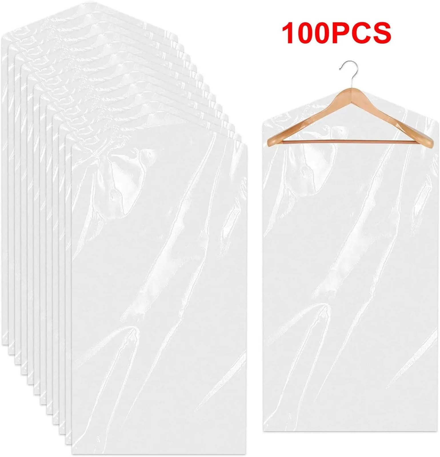 Housses de vêtements en plastique transparent
