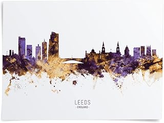 Leeds England United Kingdom Skyline (A1 poster) -11799