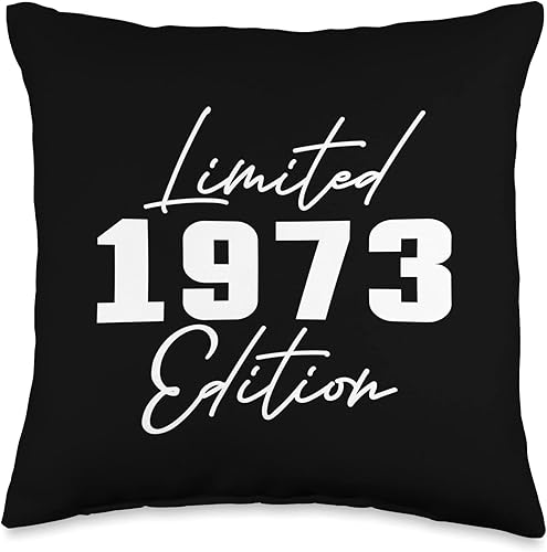 Miniatura 4 de 50th Birthday Gifts For Him  Her by Art Like Wow 1973 Edition 50 años de edad hombres y mujeres 50 años almohada de cumpleaños 18 x 18 pulgadas