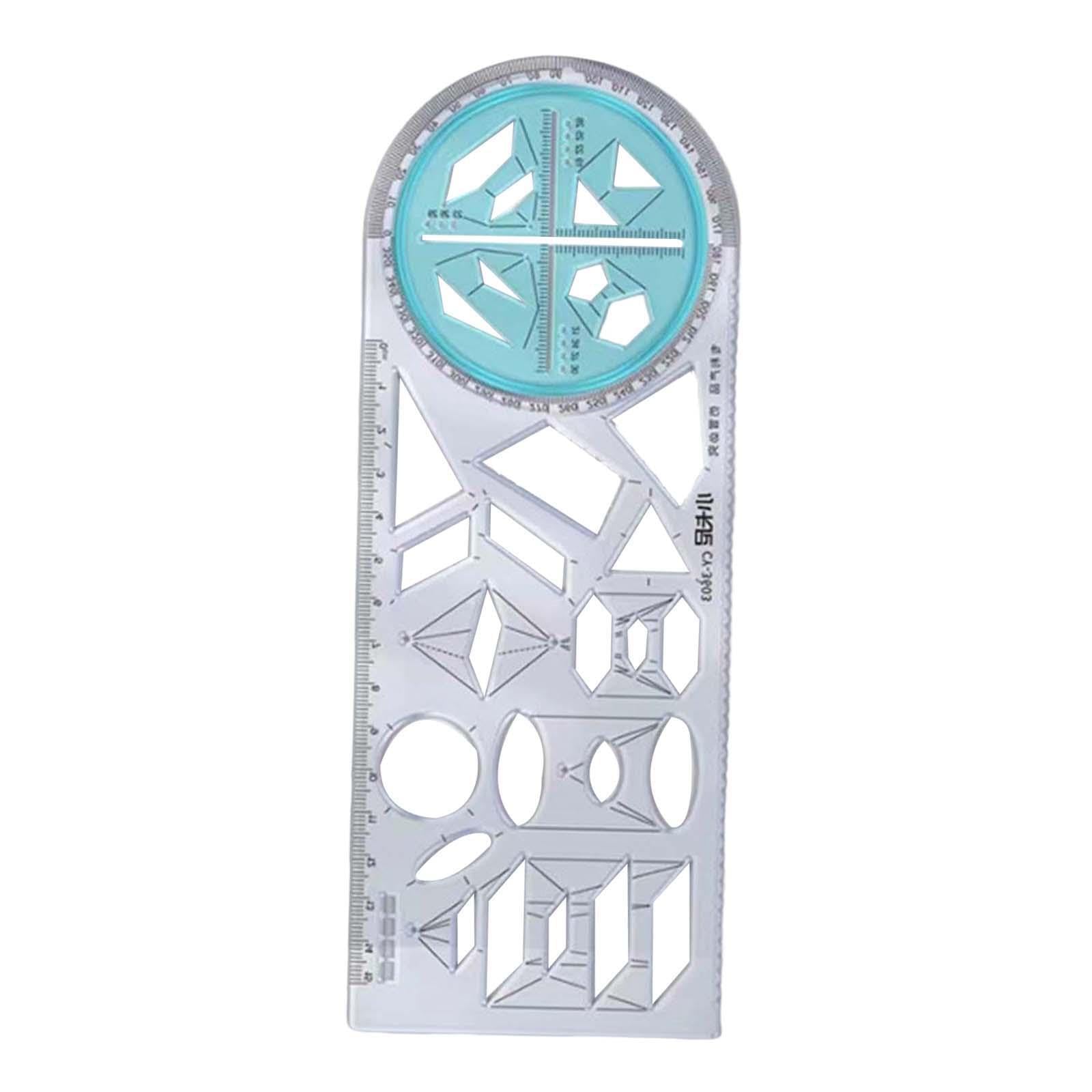 Zambuph White Multifunctional Ruler Versatile Tool Designed For Precision Suited For Math Teaching And Drafting Work Math Teaching Building Form Work Stencils, Style C