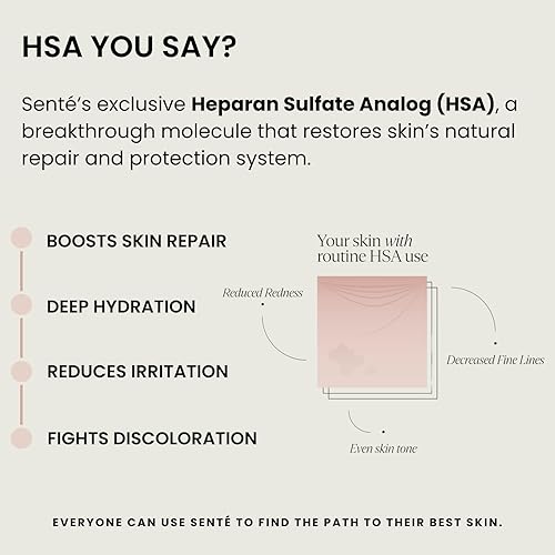 Miniatura 5 de Senté Hydrate+ Serum  Suero de ácido hialurónico con HSA  Hidratación de larga duración  Alivia la irritación  1.0 oz