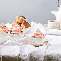 Vista 7 de YEXEXINM 1000 Pcs Square Cupcake Liners Disposable Craft White Baking Cups，Square Baking Cups for Baking，Pan Liners Paper Baking Cup for Cupcakes