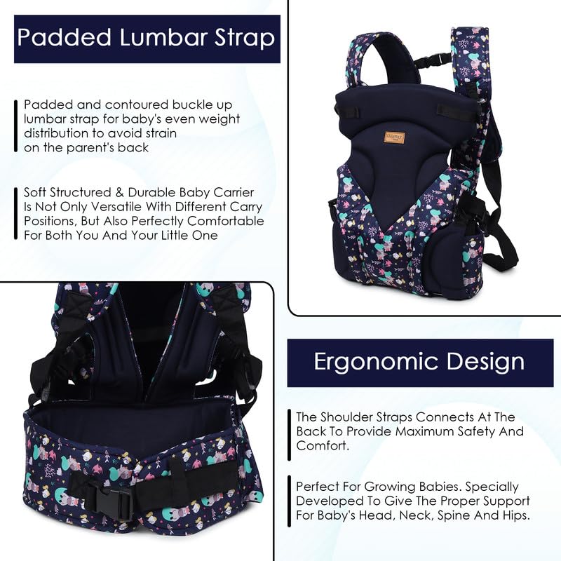 Image of Chinmay Kids Baby Carrier Kangaroo Toddler Sling Wrap Portable Infant Hip seat Baby Carrier Baby Carrier (Green, Back Carry)