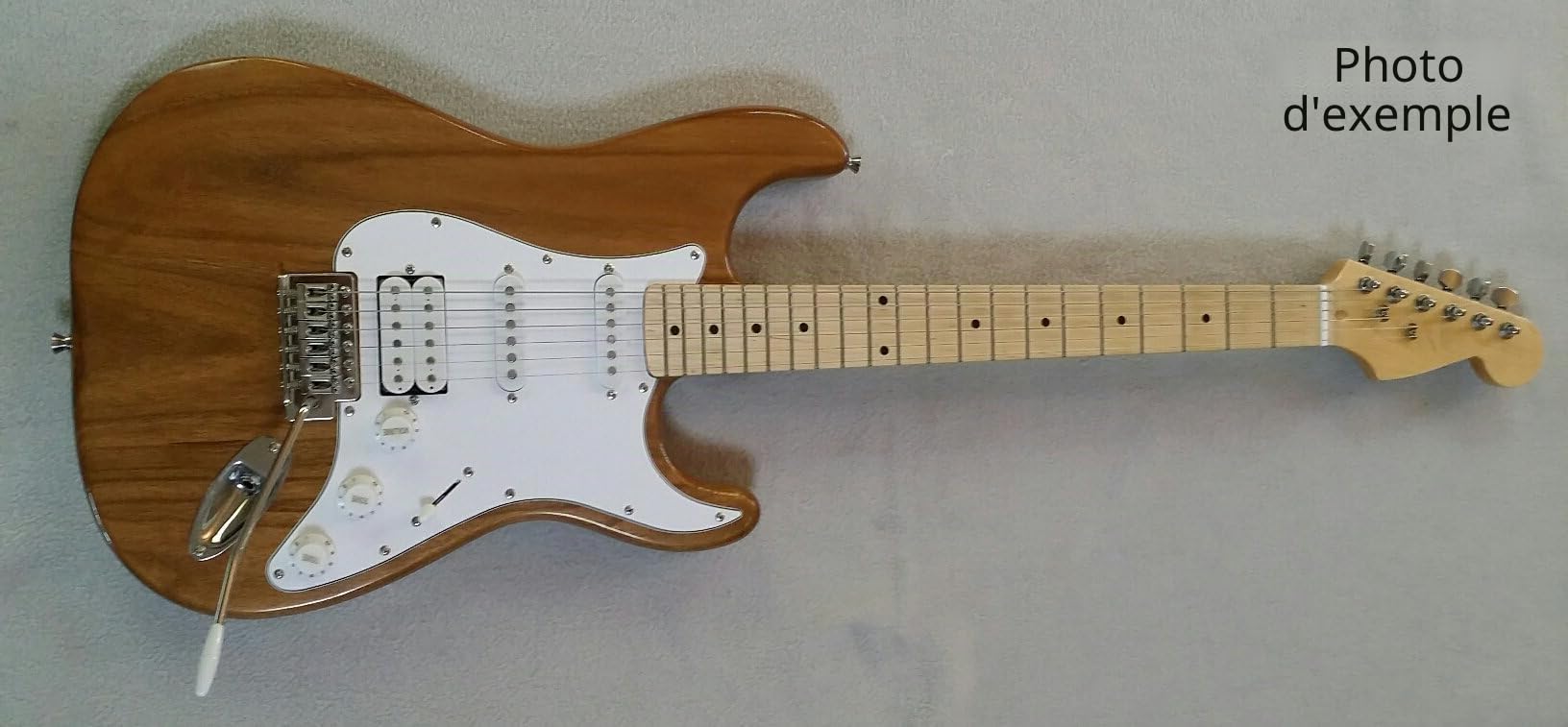 Rocktile Kit guitare électrique PST-Style – kit DIY à monter, corps paulownia, manche et touche érable, 3 single-coils, système tremolo + hardware inclus — Naturel