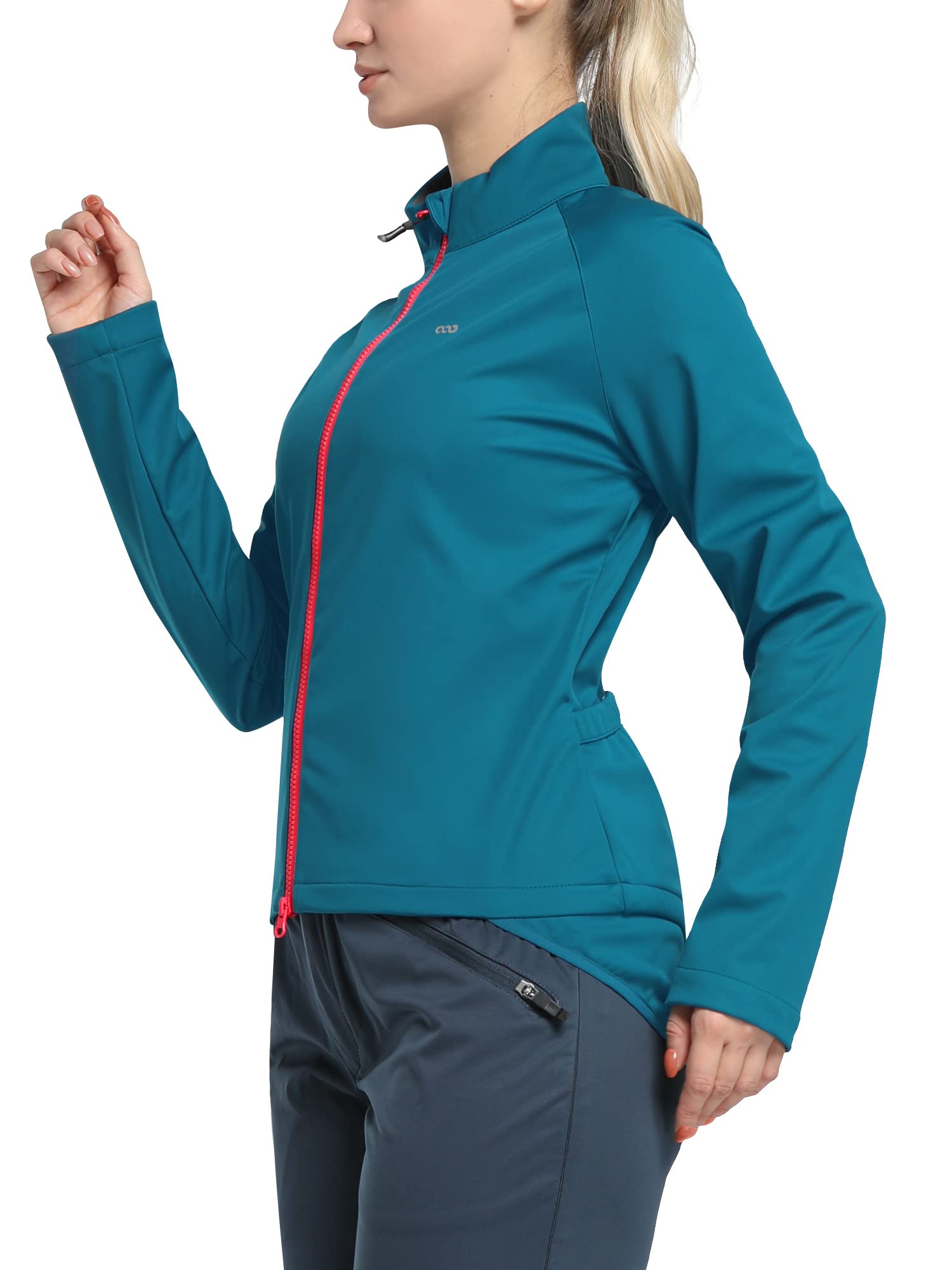 33,000ft Chaquetas de ciclismo para mujer, chaquetas cortavientos e impermeables con tiras reflectantes y mangas desmontables para ciclismo, running, senderismo y montañismo