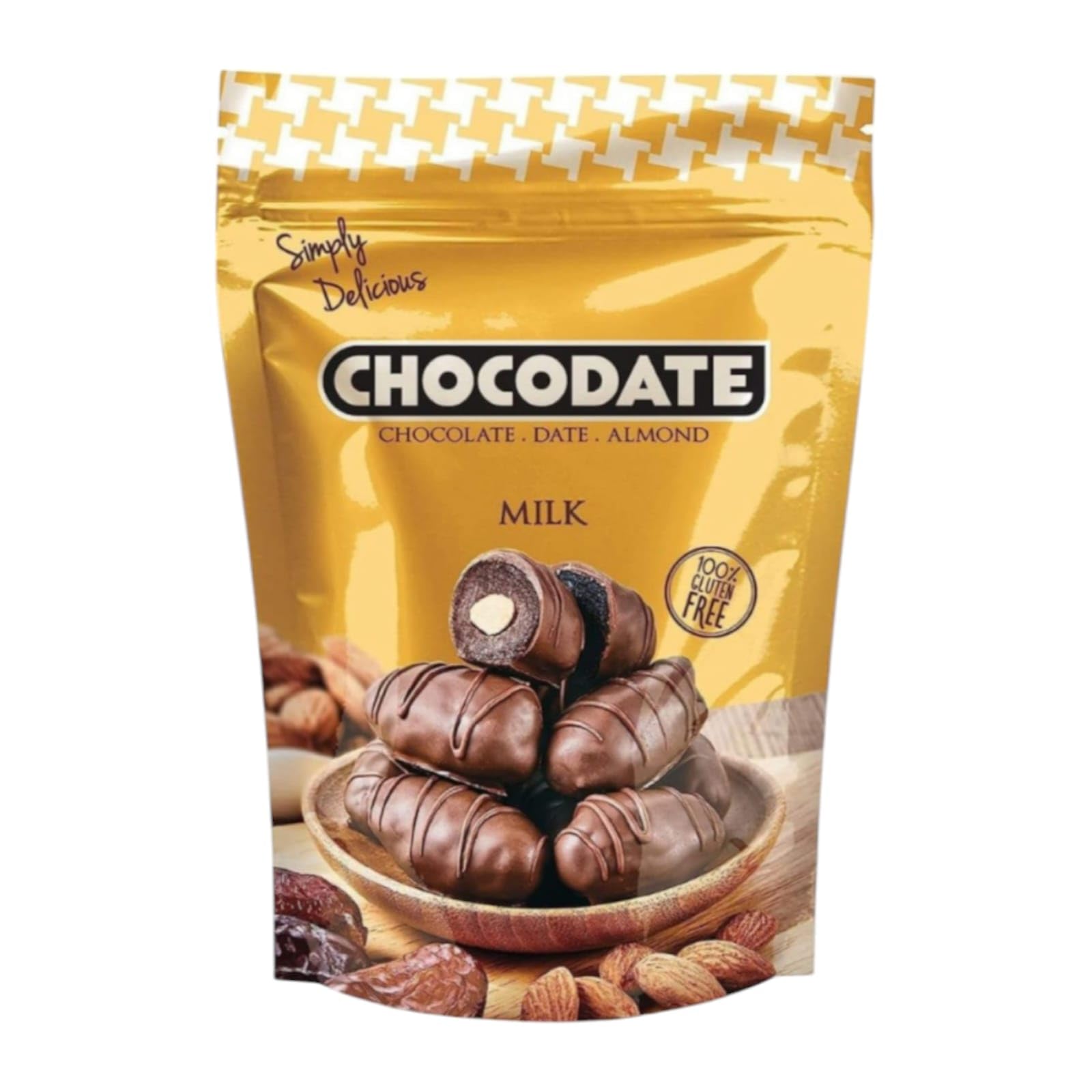 Chocodate's Milk Chocolate with Almond, Simply Delicious Chocolate-Covered Dates, 80g (UAE)-image-15