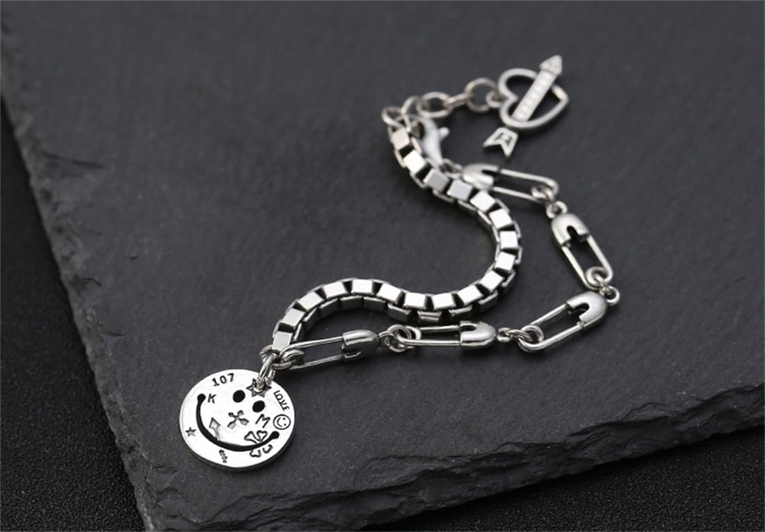 LYGXWJFC S925 Sterling Silber Love Fashion Armband, personalisiertes Armband für Männer und Frauen