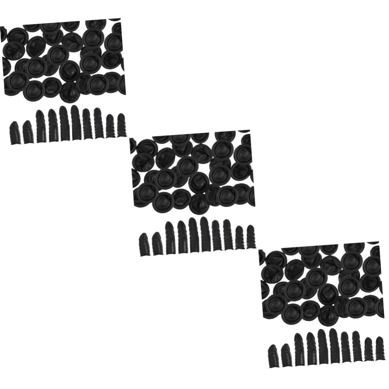 BEBEMOKO 3sets Rubber Anti-Static Knitting Protector Thumb Cover for Technologists Electronic Maintenance Artists 200pcs*3