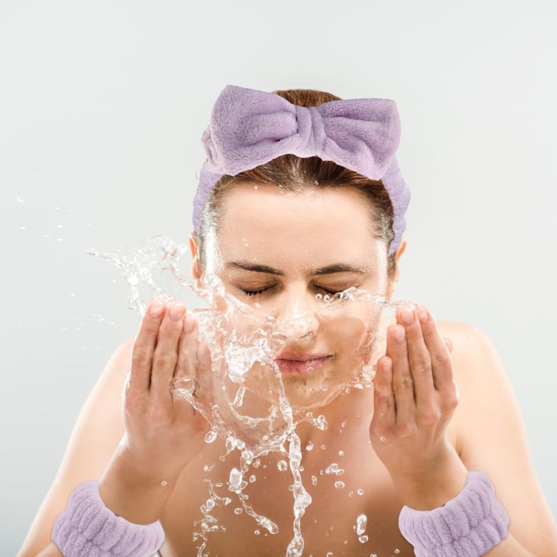 Fascia Per Capelli Spa Puffosa Per Donne, Fascia Per Capelli Da Trucco In Spugna, Fascia Per Capelli Per Cura Della Pelle, Fascia Per Capelli A Bolle Per Lavare Il Viso, Fascia In
