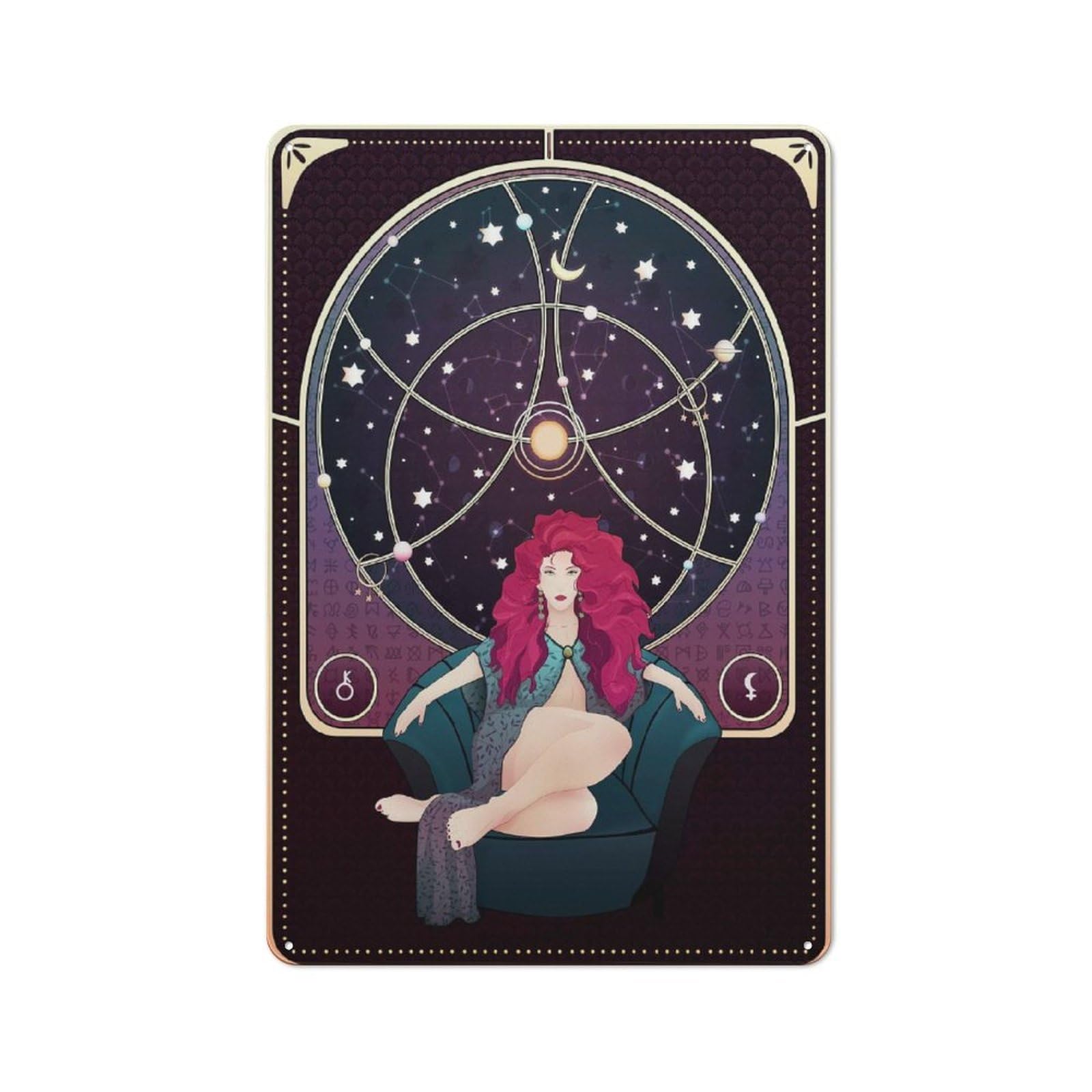 The Seer Warehouse Style Metal Wall Decor 30x20cm, Industrial Metal Sign for Workspace, Cafe, Hallway Or Garage