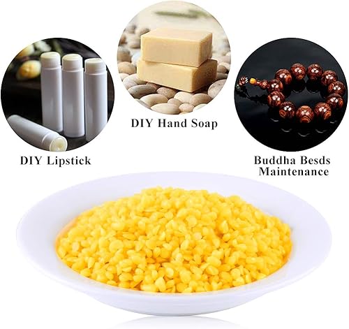 Miniatura 6 de Gránulos de cera de abeja pura, pastillas de cera de abejas de calidad superior amarilla, pastillas de cera de abejas de calidad superior con triple