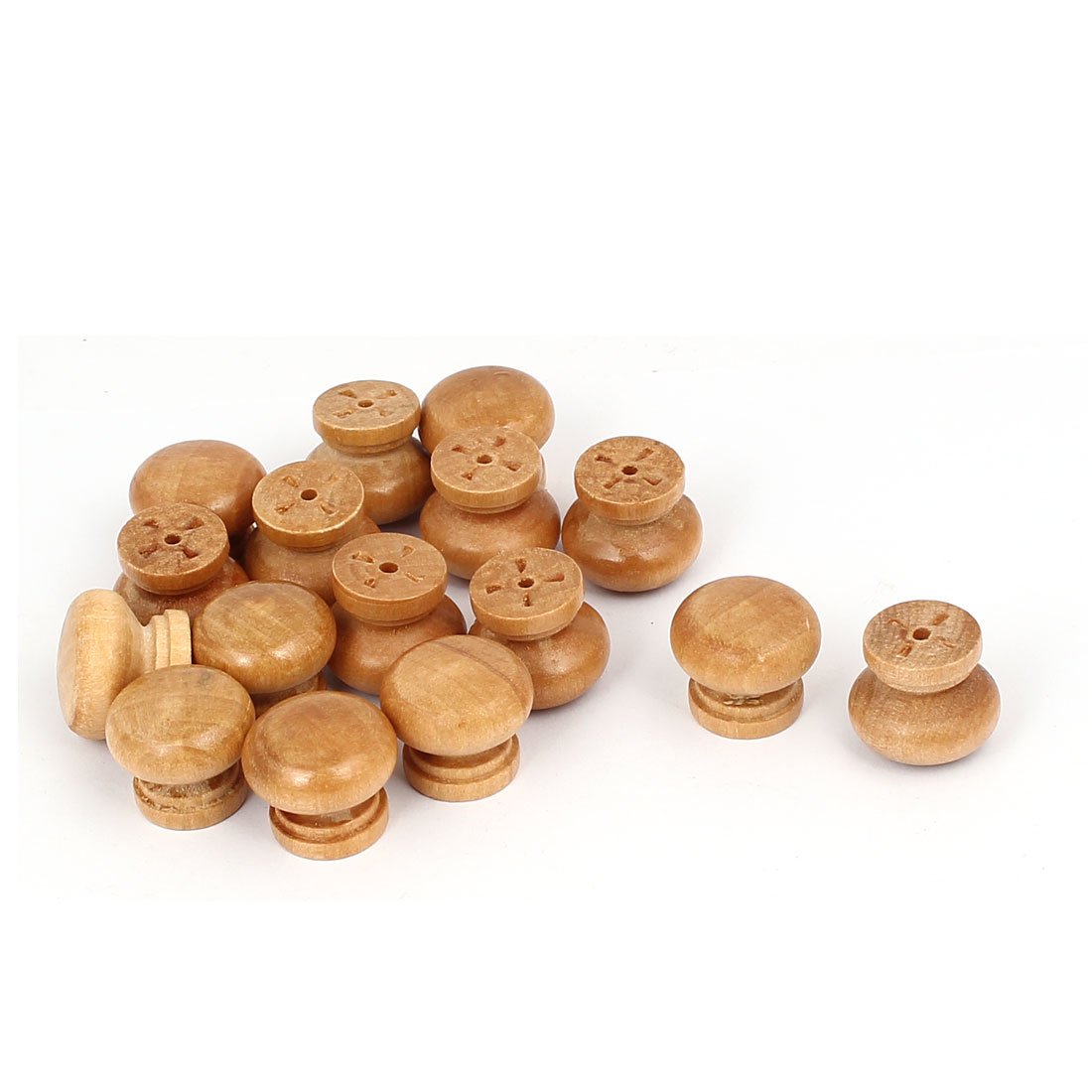 Lot De 15 Boutons En Bois Pour Porte/tiroir – 24x20mm, Ronds, Uxcell, Kaki