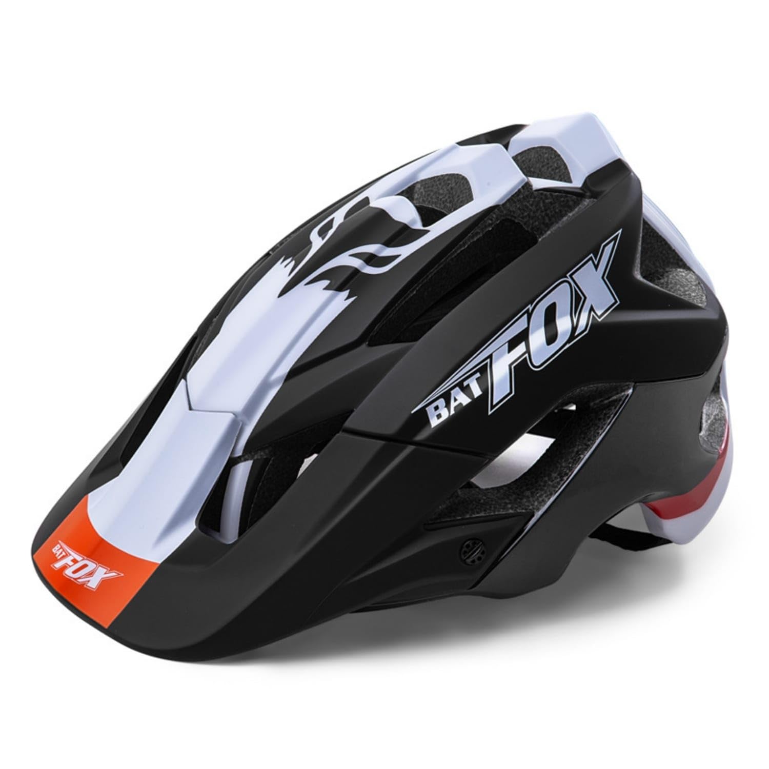 Lightweight Half-Helmet with Detachable Brim Impact Resistant Helmet with Visor Ventilated Adjustable for Cyclists, Mountain Bikers, Cycling, Road Riding, Black White, M-image-35