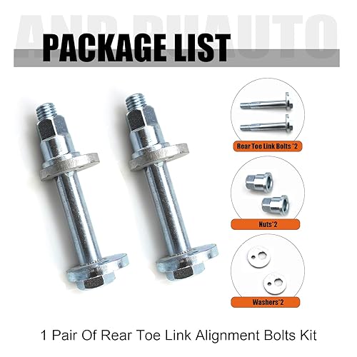 Miniatura 5 de ANP PUAUTO 6508486AA Kit de pernos de alineación de eslabones de dedo trasero, pernos de inclinación traseros para Dodge Avenger Caliber Durango