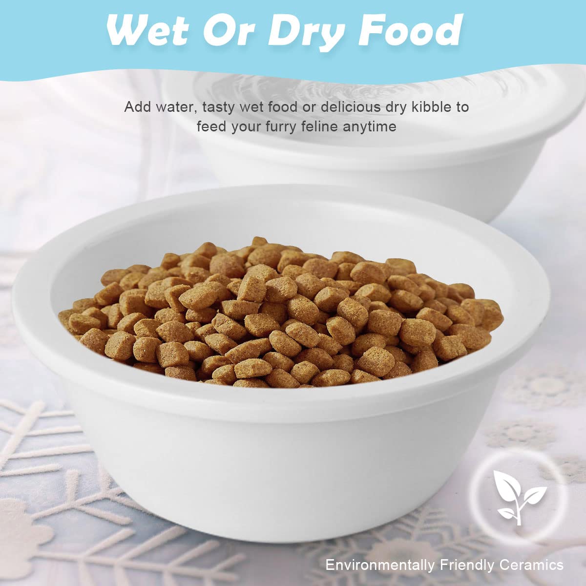 Set Di 3 Ciotoline In Ceramica Per Cani E Gatti - 300ml - Ideali Per Cibo E Acqua - Foto 10