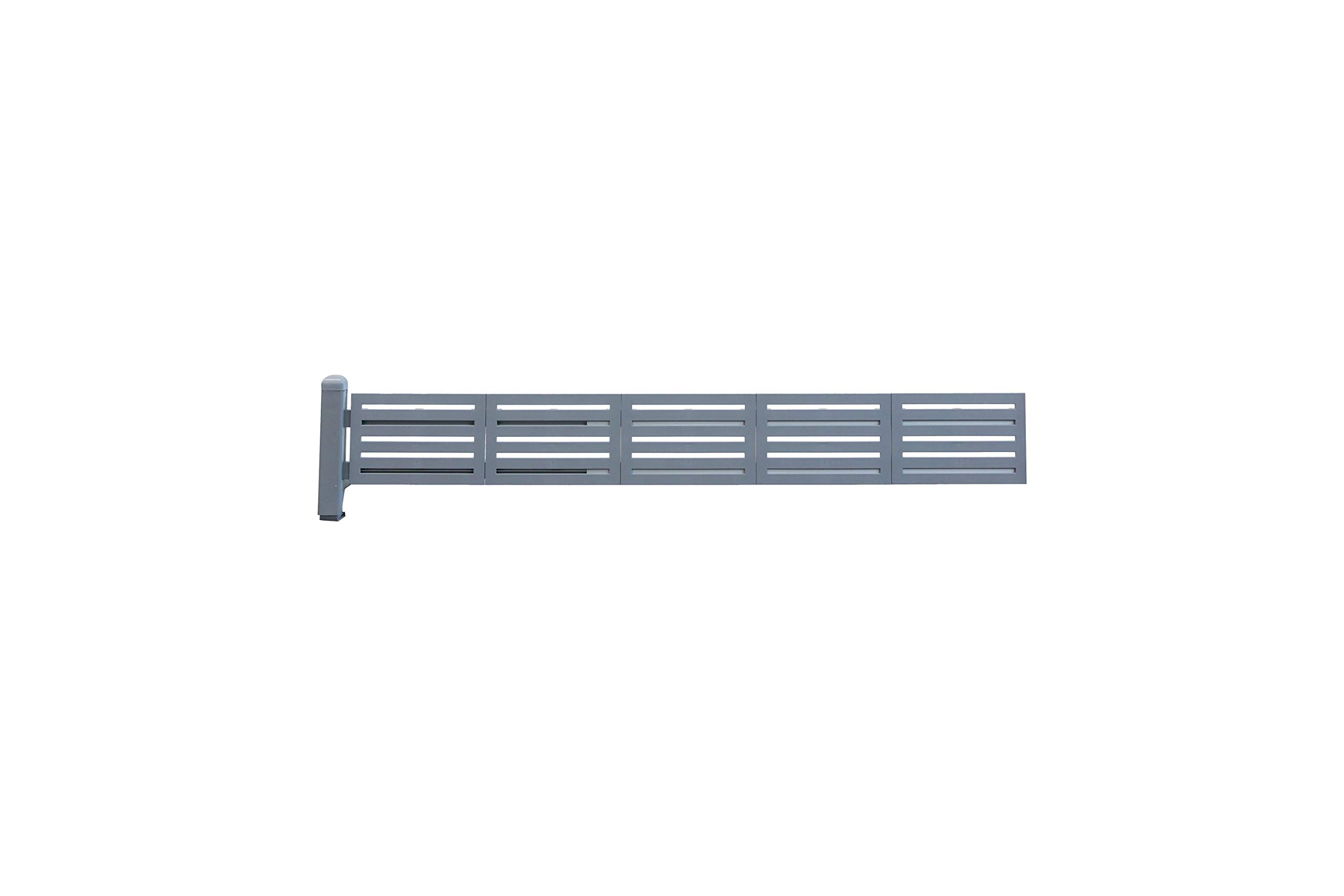 Masu juego de extensión, soporte anticaida de jardineras y macetas, soporte para jardineras, alféizar ventana exterior, soporte plantas ventana, balconcillos para ventanas (señal gris, moderno)