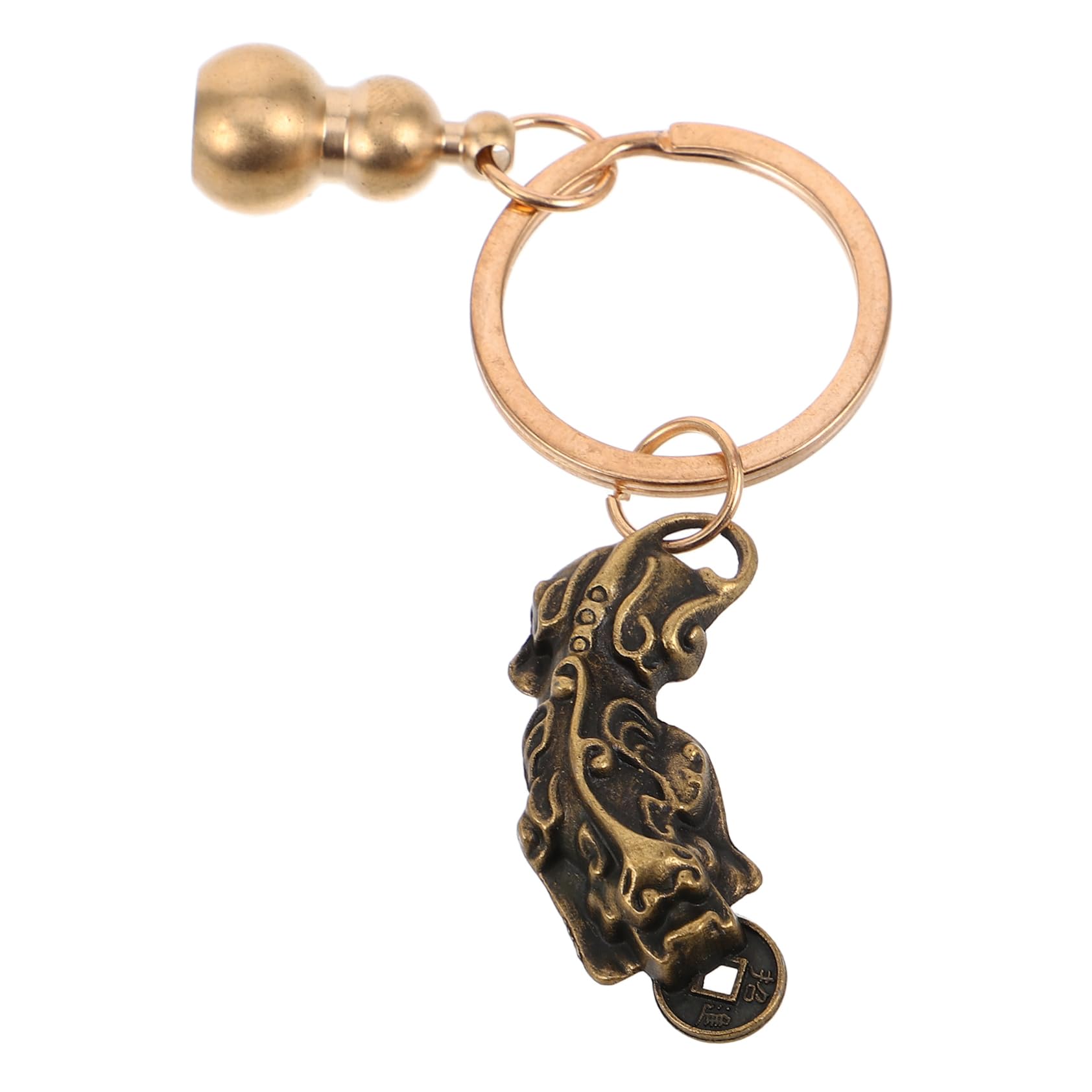 SDFsdfdS Creative Copper Gourd Key Ring Pendant For Car Chinese Style