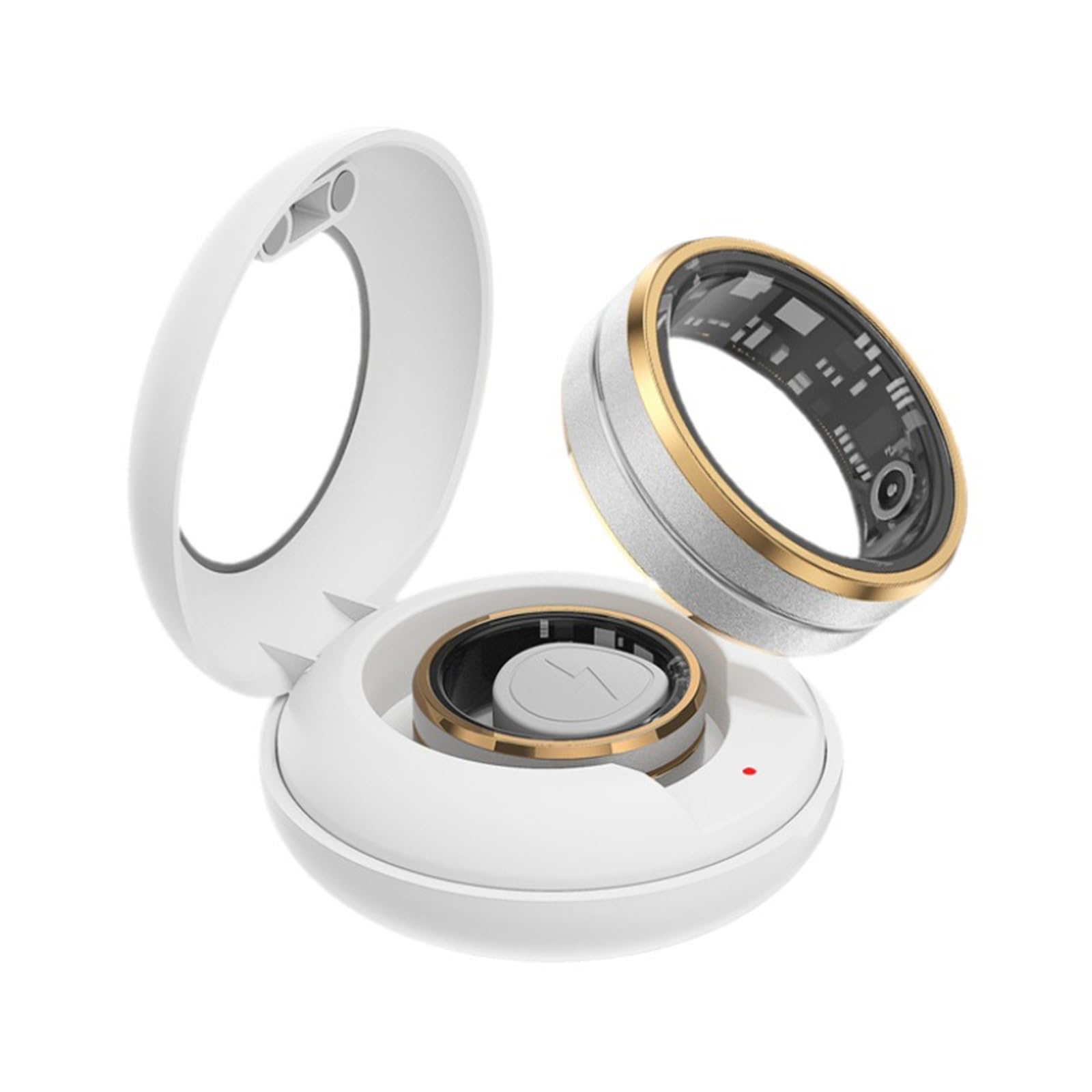 Smart Ring Sleep Fitness Tracker, Anillos Inteligentes para Registros De Sueño, Frecuencia Cardíaca, Oxígeno En Sangre Y Podómetro, Anillo De Salud Con Estuche De Carga para Mujeres Y Hombres ( Size :