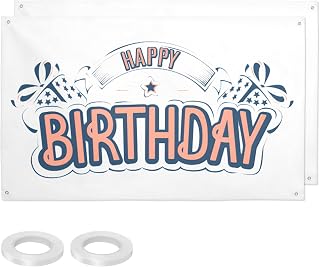 2 Stück Leeres Polyester Stoffbanner zum Großes Hängeschild | Weißer Rohling für Dekoration, Geeignet für Zuhause und Messen, Vielseitig Nutzbar, zum Selbstgestalten