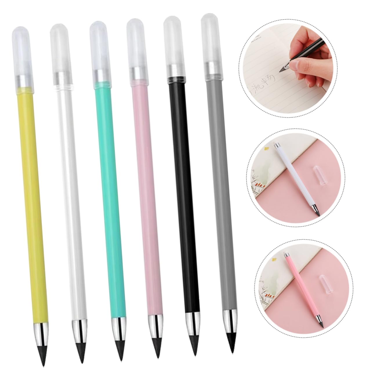 Operitacx 4 Set Matita Eterna Matite Scolastiche Matite Led Colorate Alla Rinfusa Affilatrici Non Temperabili Per Scrivere Senza Inchiostro Grafite 12 Pezzi*4