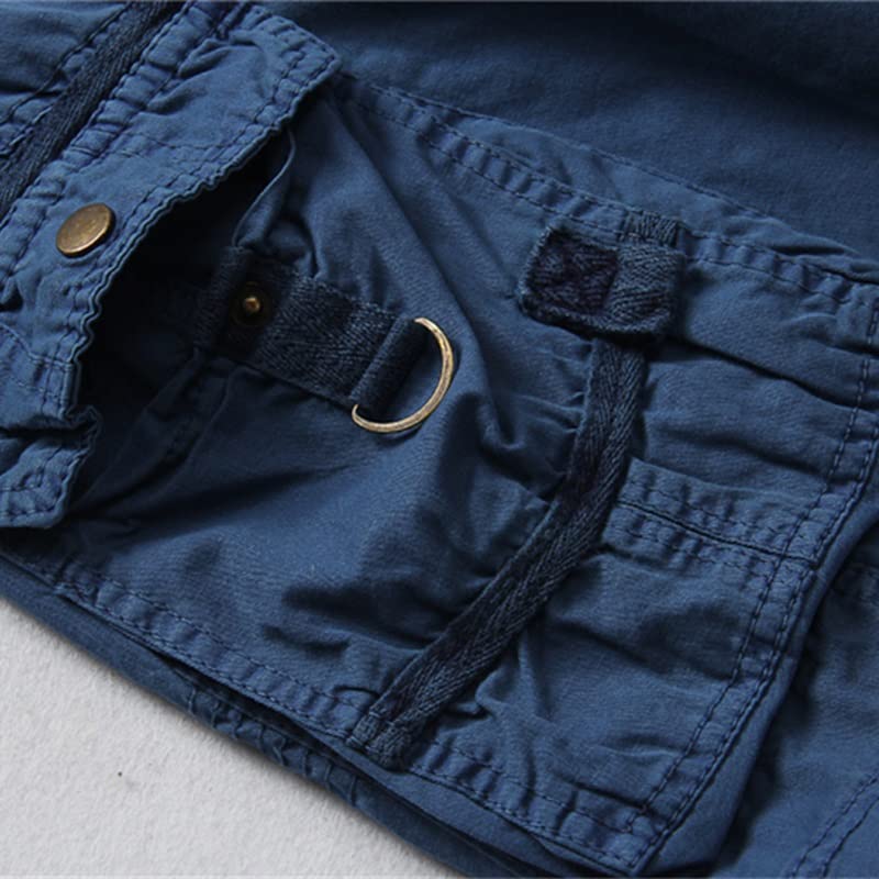 Short cargo en coton pour homme RLKHXBS, le bermuda casual confortable sans ceinture - 4