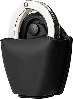 Open Top Handcuff Case Quick Release Cuff Holster fit Standard Chain & Hinged Handcuff Holder Nylon Sheath Polymer Carrier for Duty Belt MOLLE Vest Law Enforcement Police Correctional Officer - TACNEX