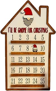 Wooden Advent Calendar, 30x19cm Halloween Advent Calendar, Halloween Countdown Calendar, Diy Christmas Calendar, Diy Moving Wooden, Block Halloween Countdown for Holiday Family Kids Room Living Room