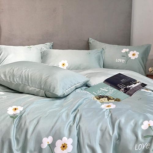 Miniatura 4 de Juego de cama de 4 piezas, seda lavada de verano, funda de edredón de seda de cuatro piezas de seda desnuda para dormir hielo Tencel