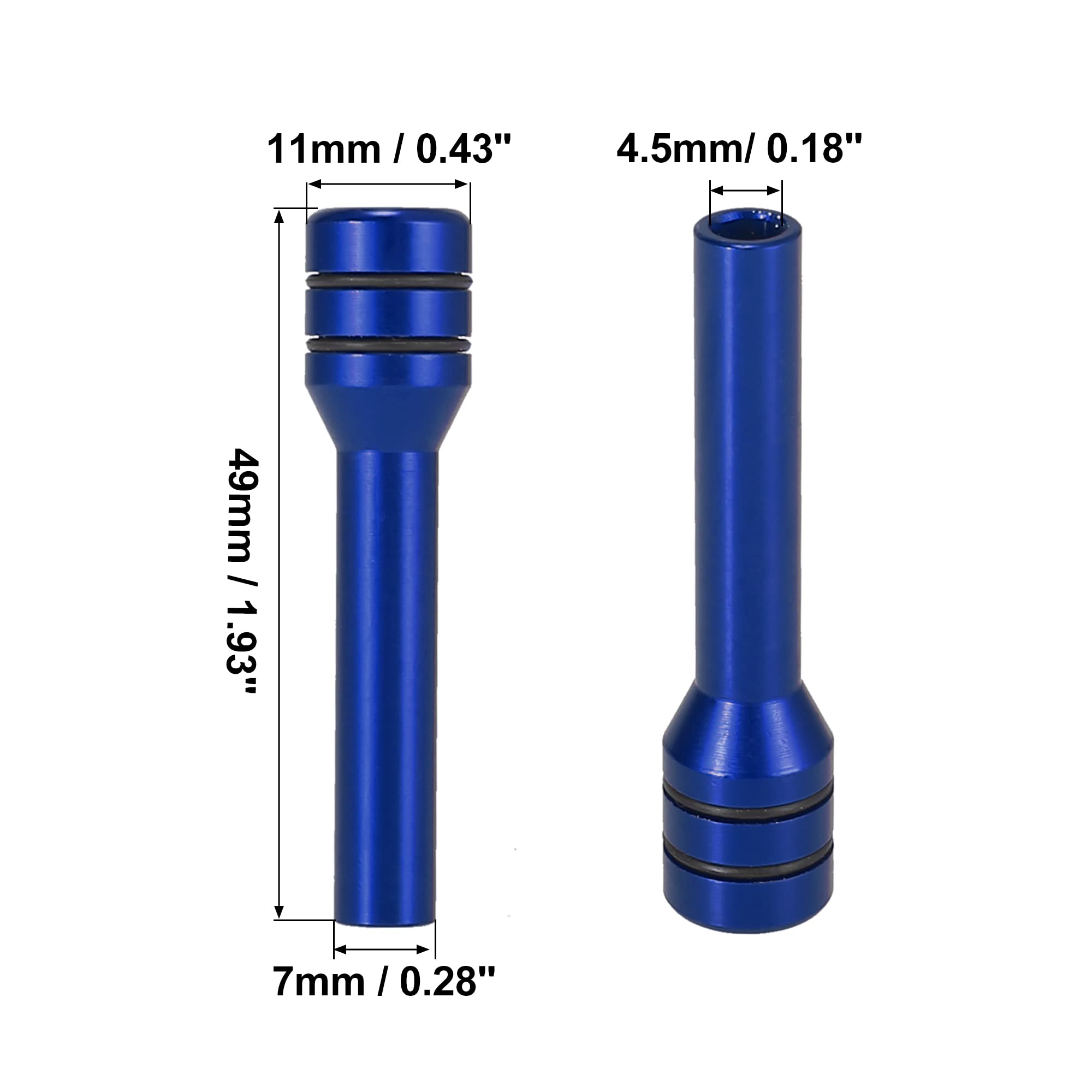 Car Door Lock Knob Pins - Blue Aluminum Alloy -3